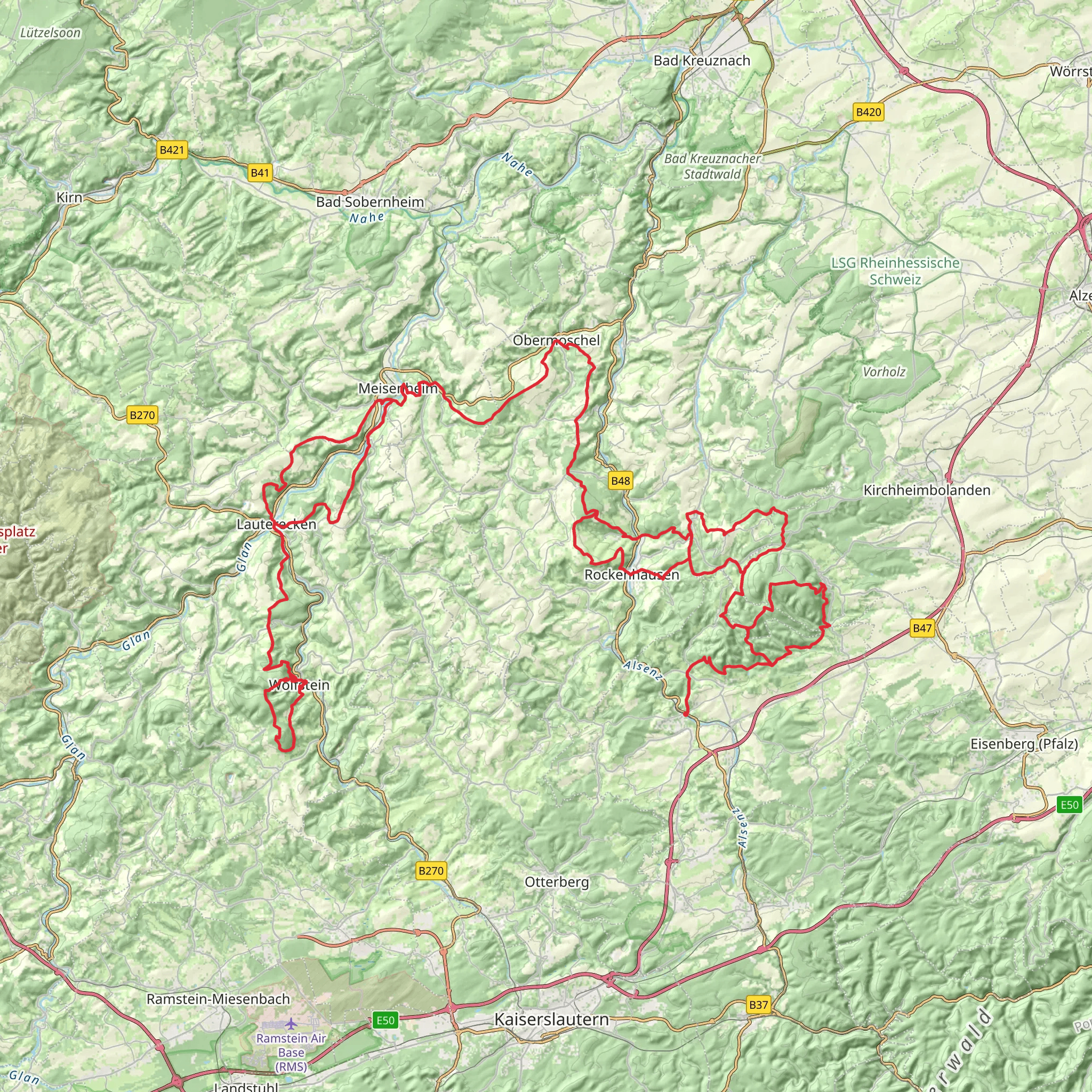 Pfälzer Höhenweg mobile static map
