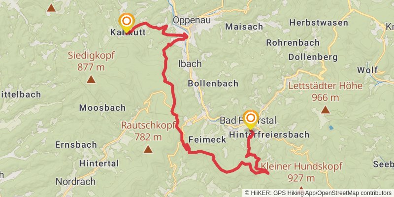 Renchtalsteig stage 2 Map