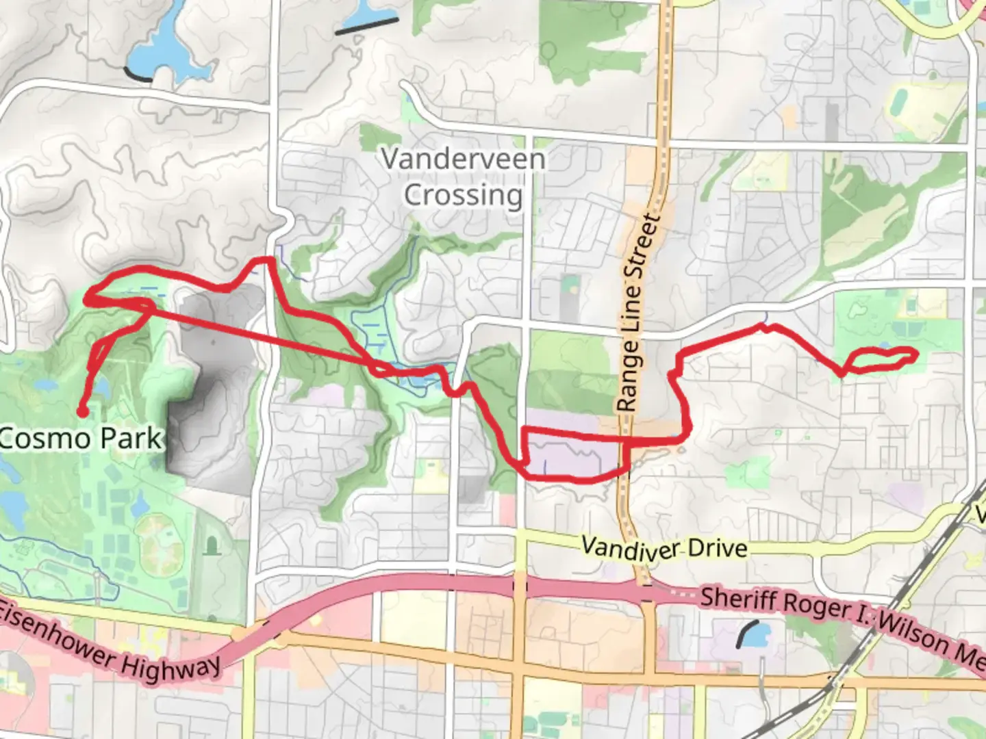 An image depicting the trail Bear Creek Trail and its surrounding area.