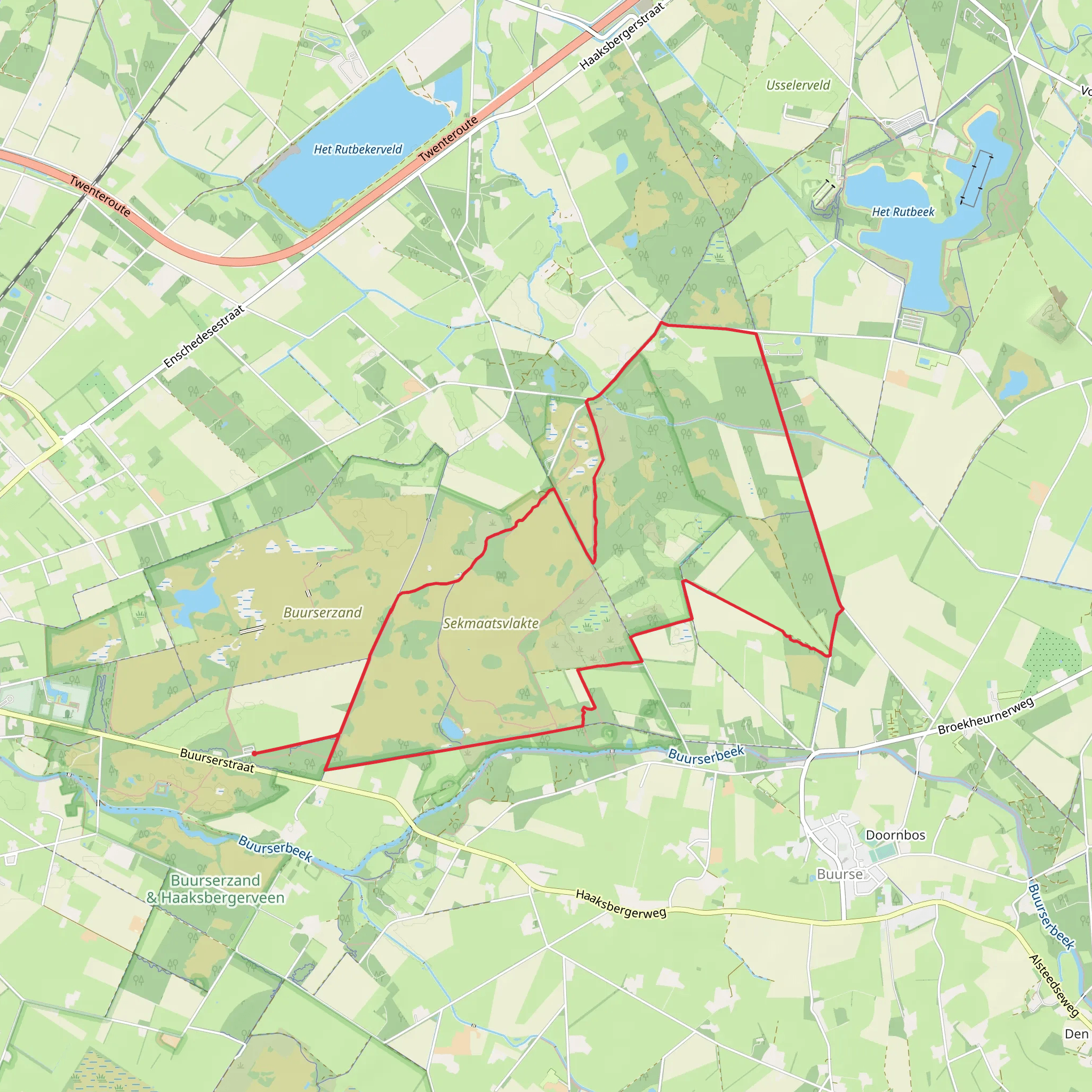 Langenberg Weg, De Bommelas and Ronde Bulten Loop mobile static map