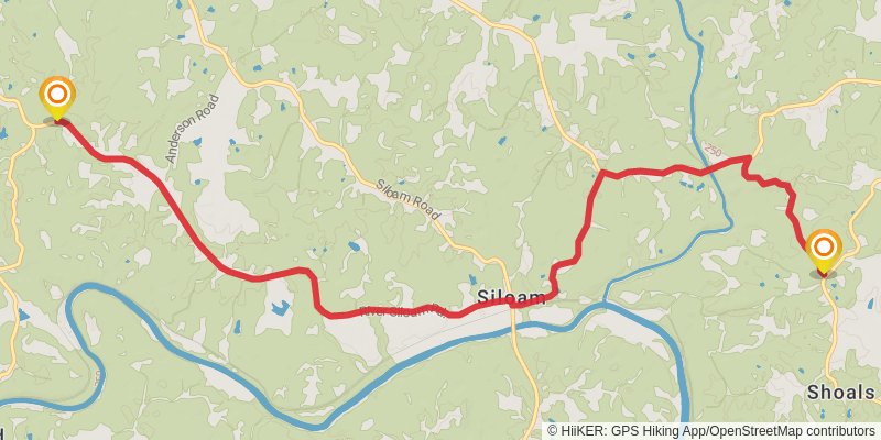 Mountains-to-Sea Trail stage 39 Map