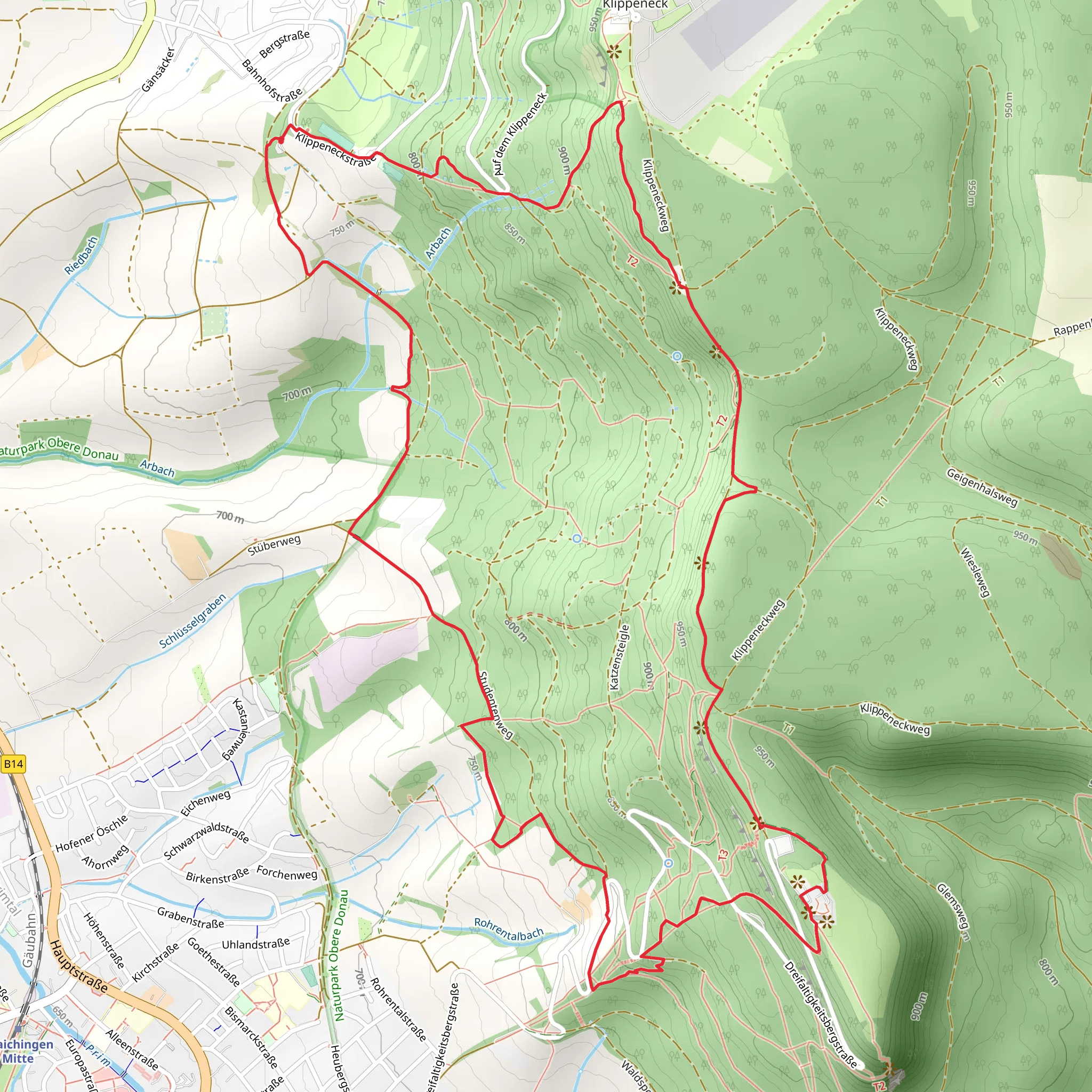 Dreifaltigkeitsberg Loop via Heuberg and Blause Raute Gosheim mobile static map