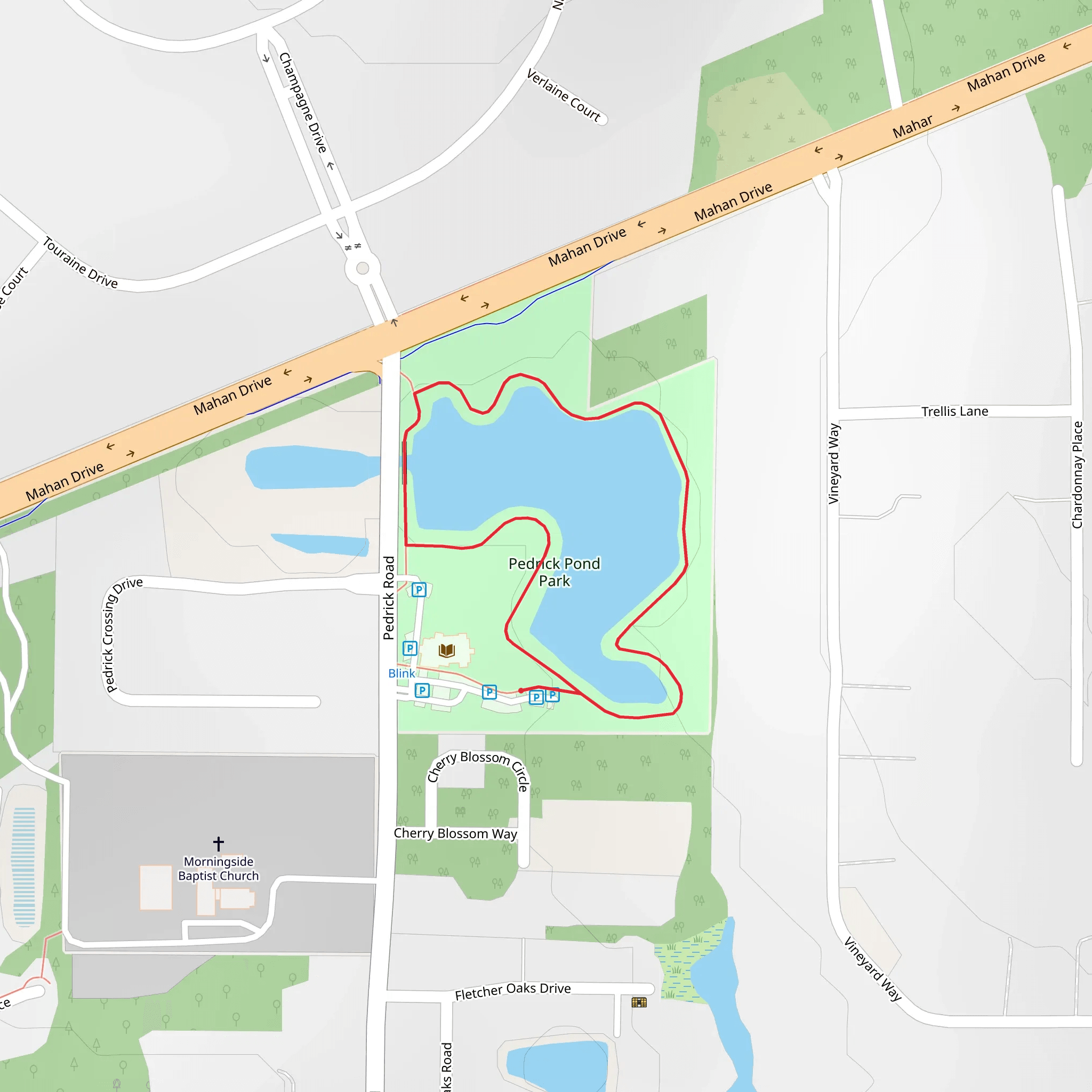 Pedrick Pond Loop mobile static map