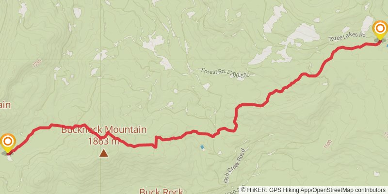 Rogue Umpqua Divide Trail stage 3 Map