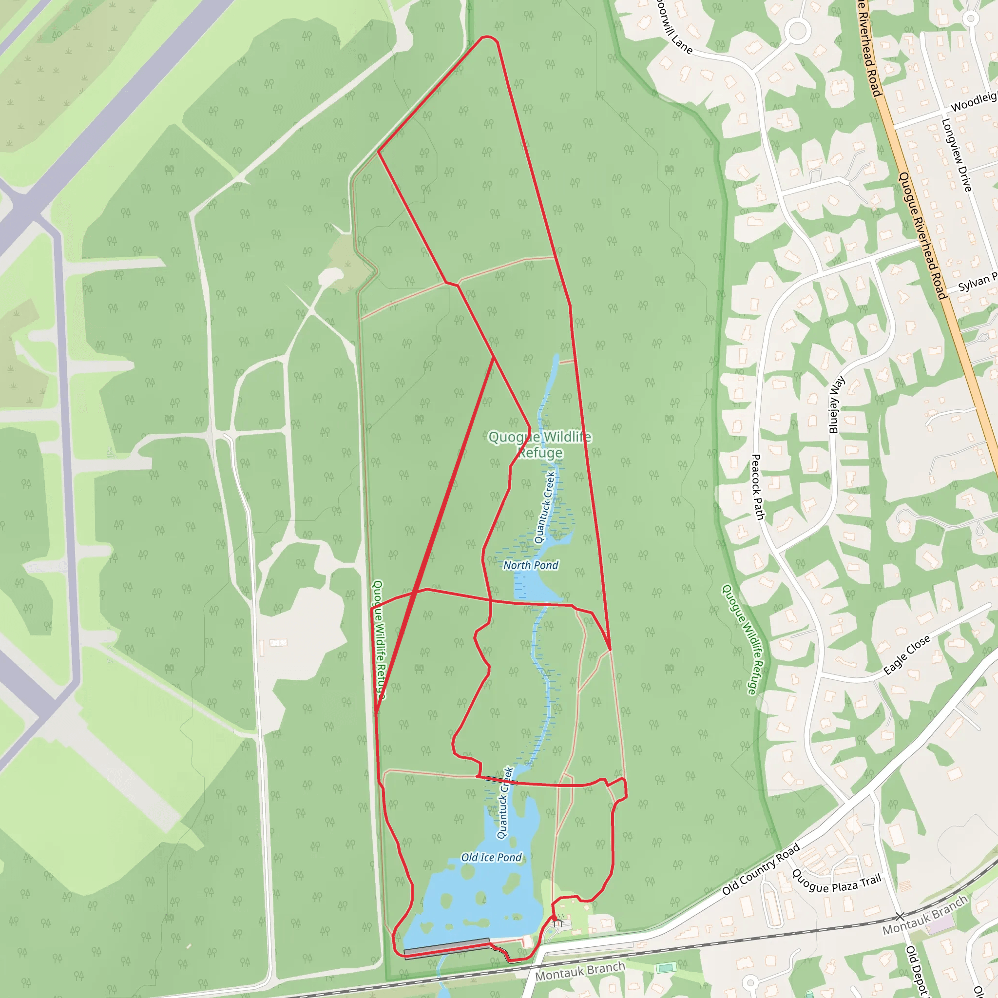 Old Ice Pond, North Pond and Deer Pond Loop Trail mobile static map