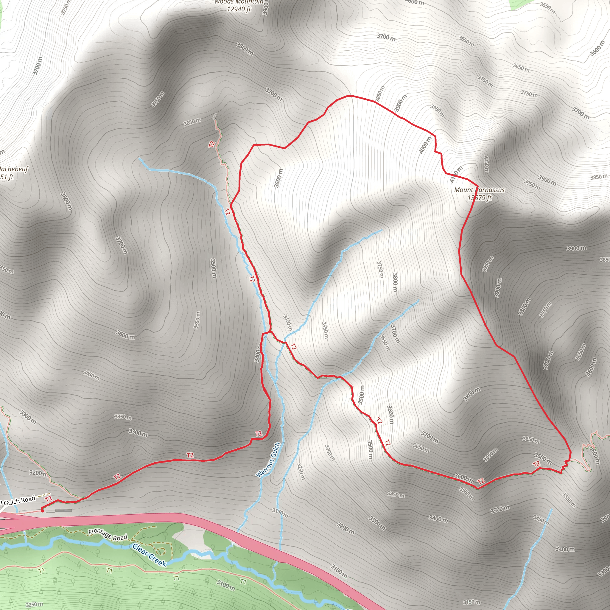Mount Parnassus Loop mobile static map
