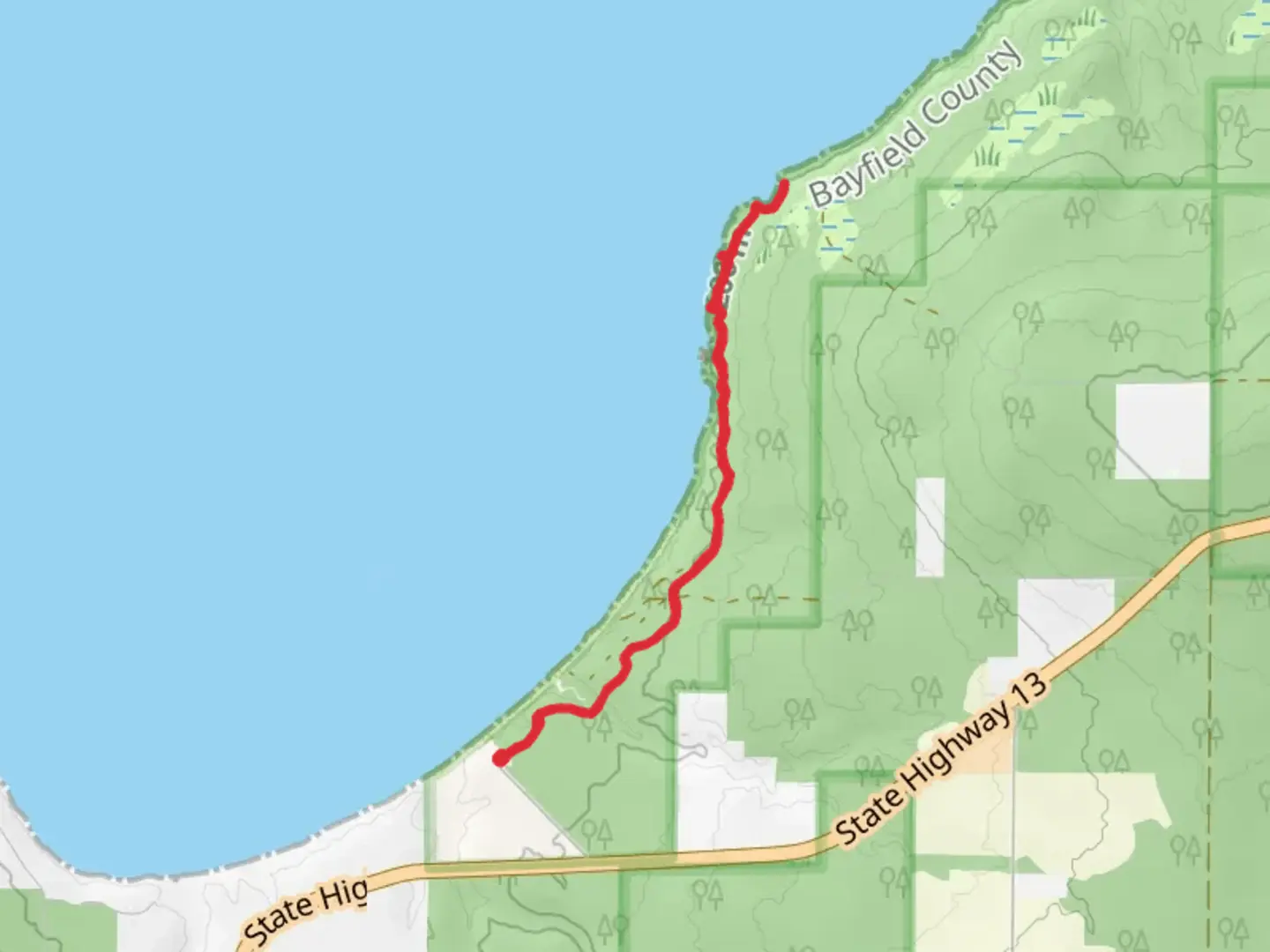 An image depicting the trail Lakeshore Trail and its surrounding area.
