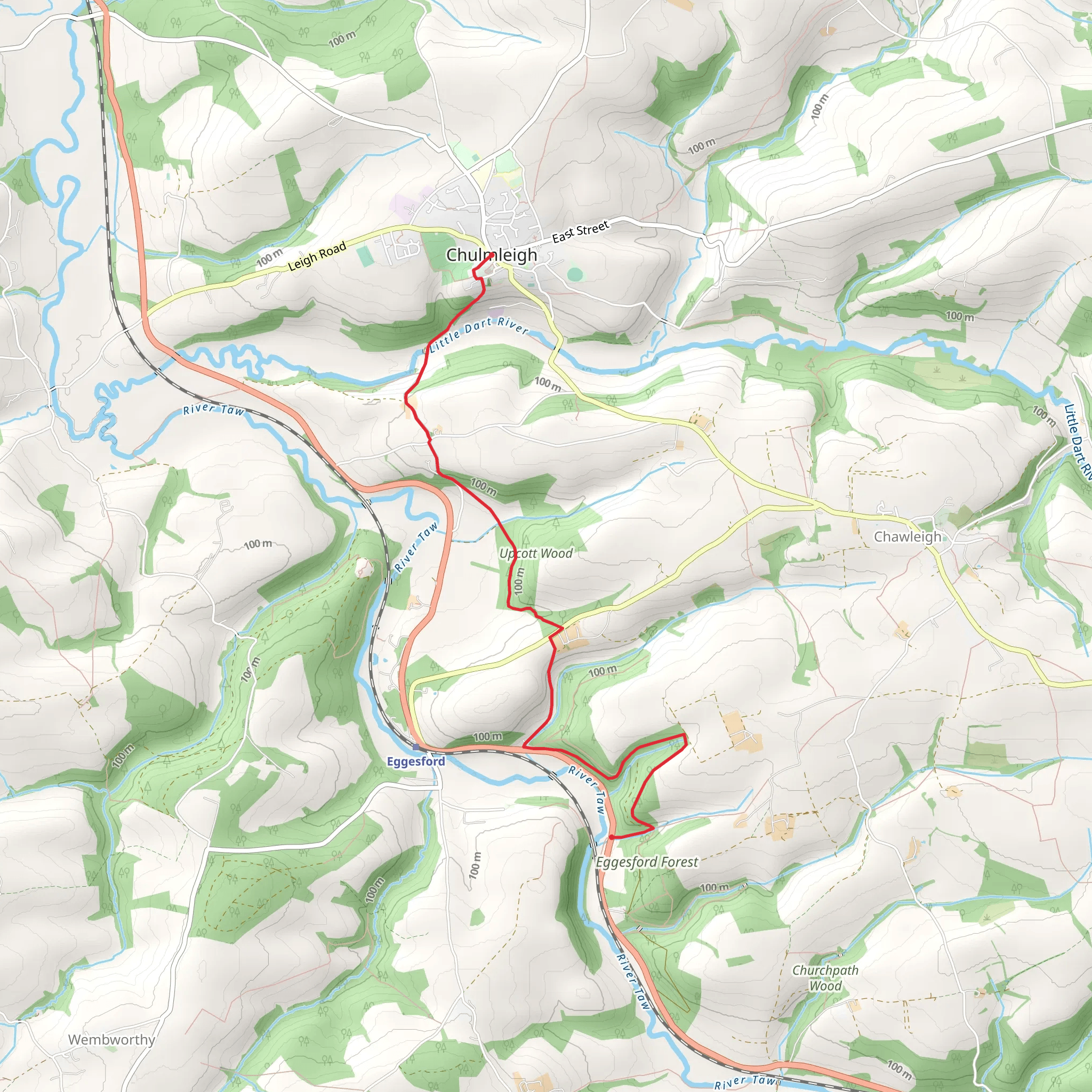 Ridge and Valley Walk - Chulmleigh mobile static map