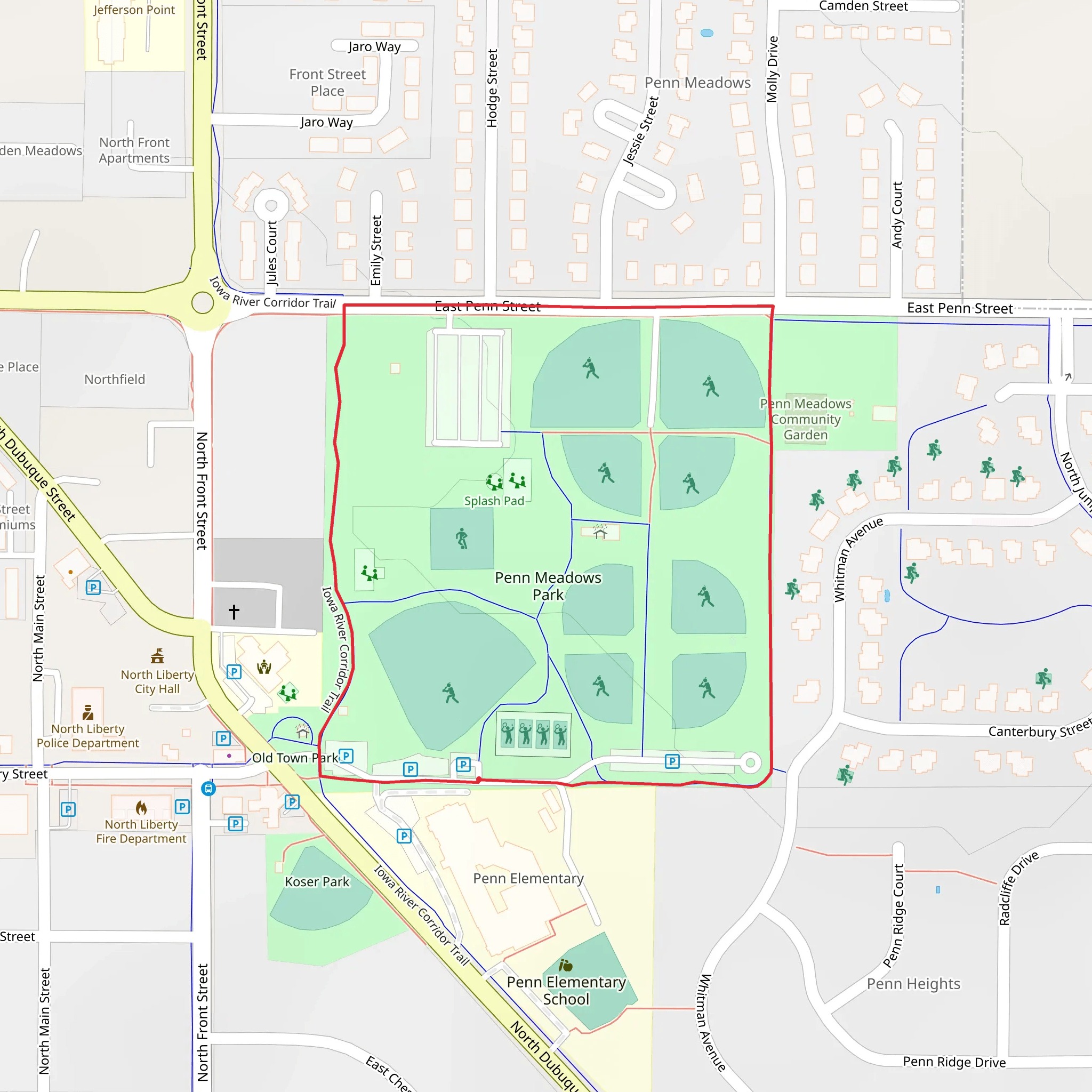Penn Meadows Park North Loop mobile static map