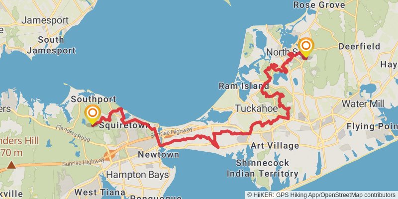 Paumanock Trail stage 6 Map