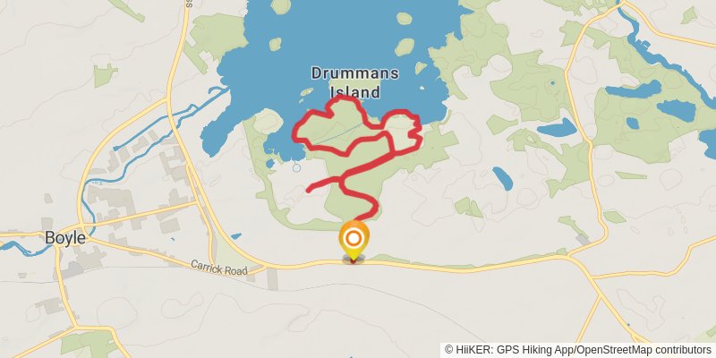A map preview of the recording Lough key walk.