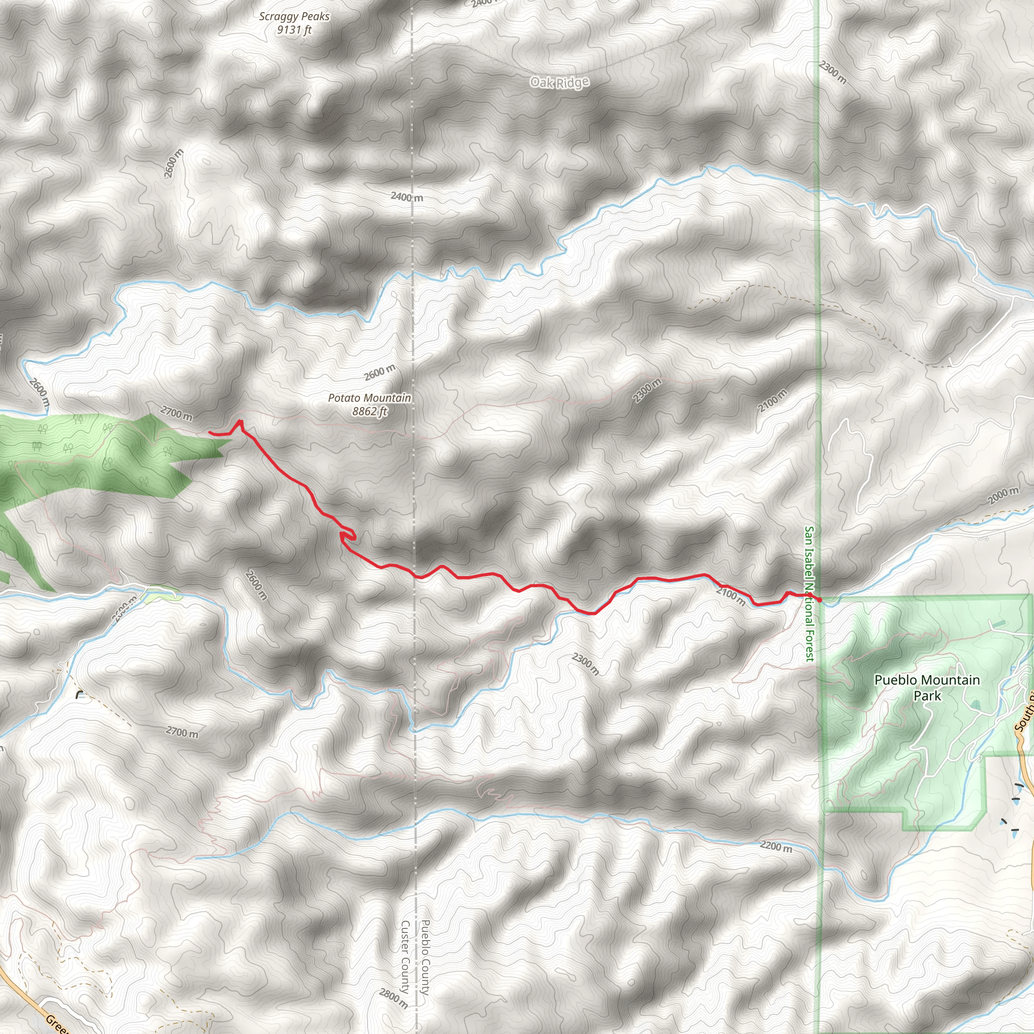 Dome Rock Trail mobile static map