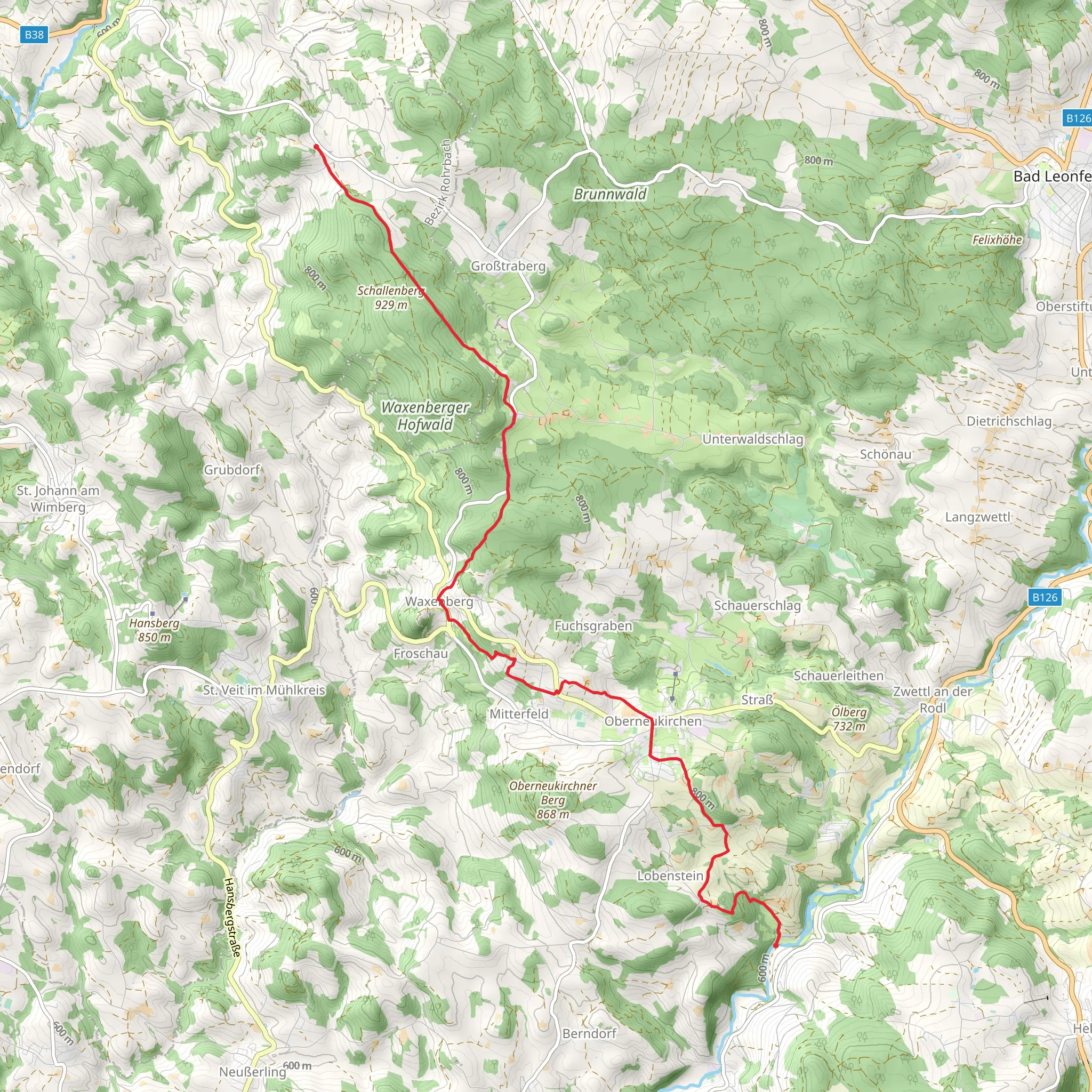 SternGartl-Rundweg-Abschnitt Marktgemeinde Oberneukirchen mobile static map