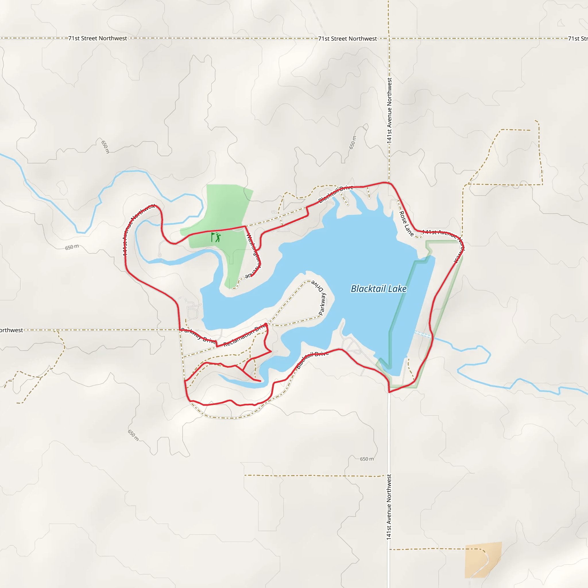 Blacktail Lake Loop mobile static map