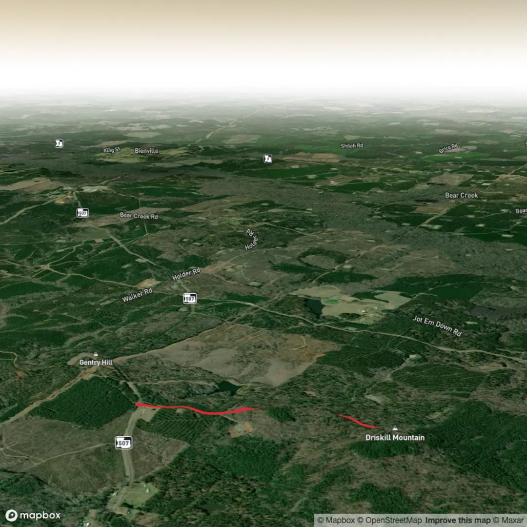 An image depicting the trail Driskill Mountain Trail and its surrounding area.