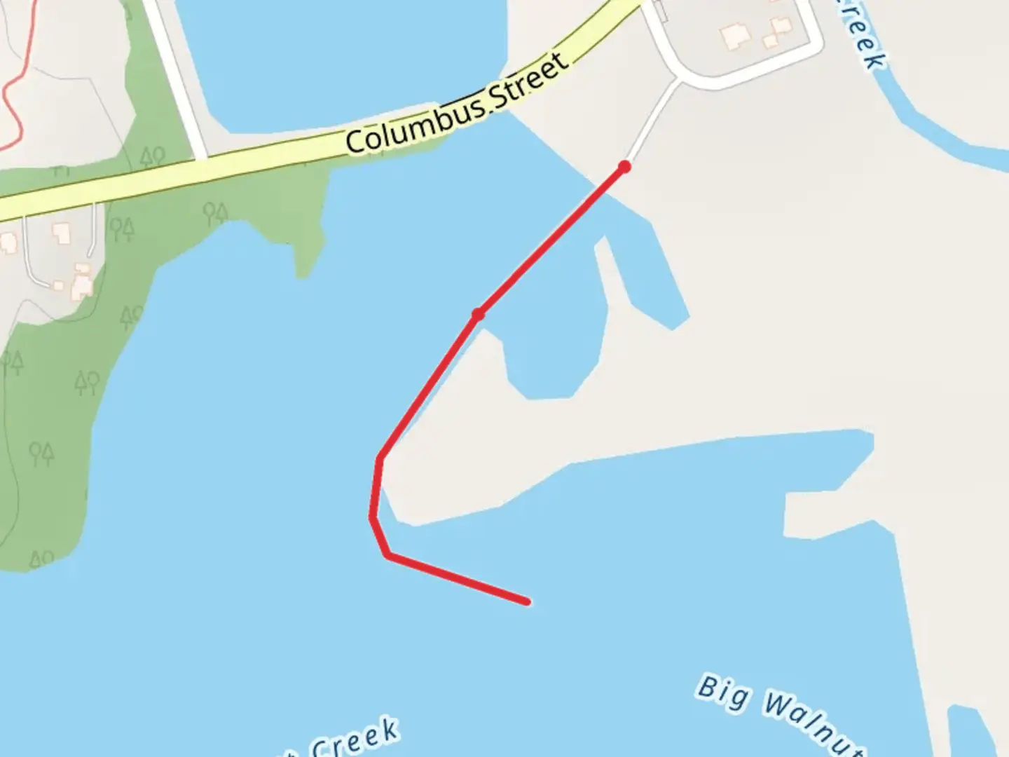 An image depicting the trail Front Street and its surrounding area.