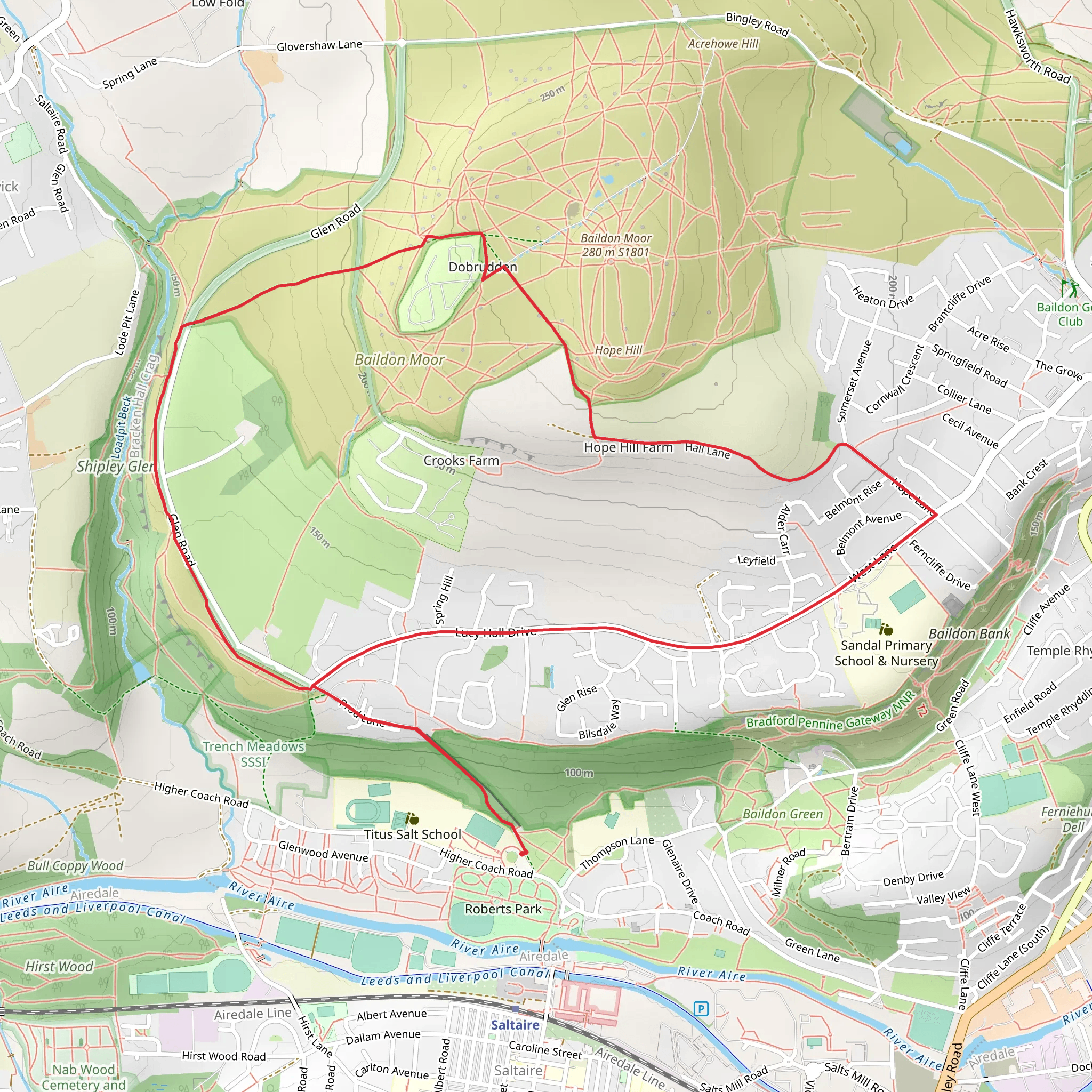 Hope Hill and Walker Wood Loop mobile static map