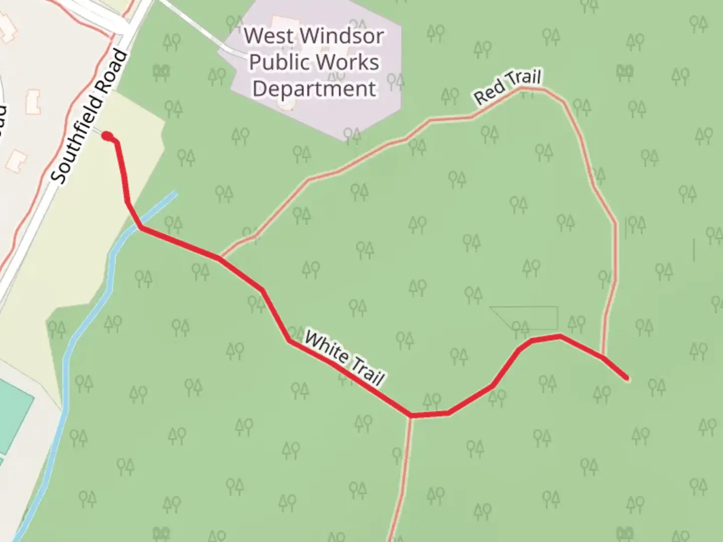 An image depicting the trail White Trail and its surrounding area.