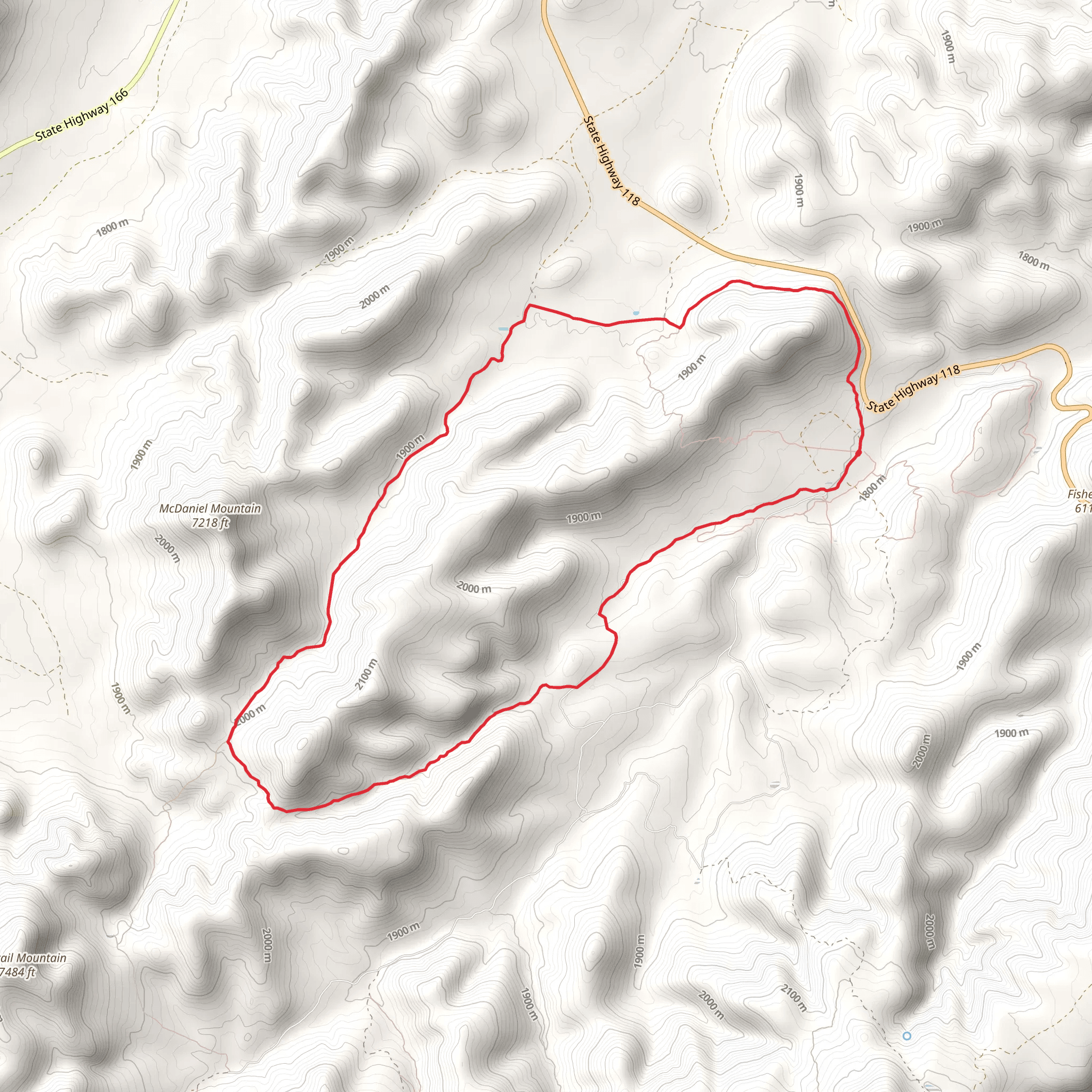 Tor Peak Equestrian, Cherry Canyon Road and Right Hand Canyon Road Loop Trail mobile static map