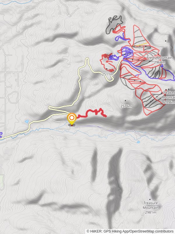 Mill Creek from Teton Canyon Road mobile static map