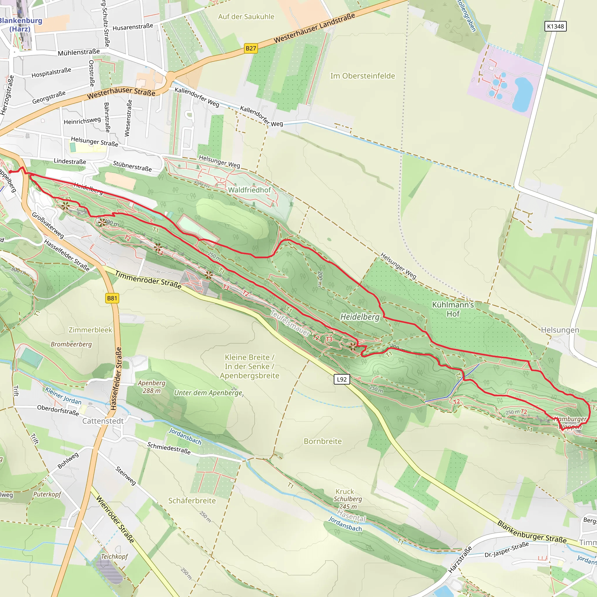 Kinderwagen Rundweg and Kleiner Rundweg mobile static map