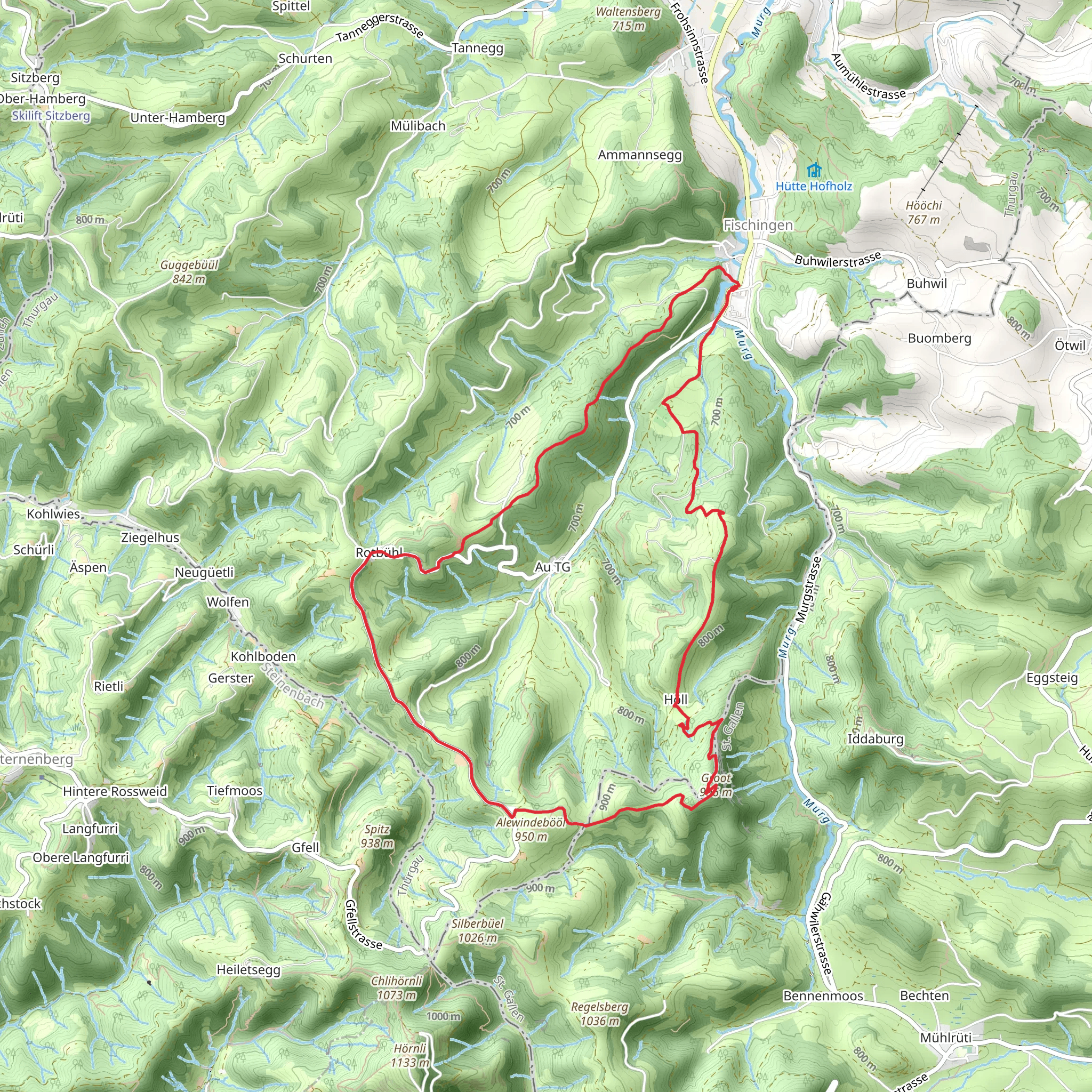 Thurgauer Tannzapfenweg Trail mobile static map