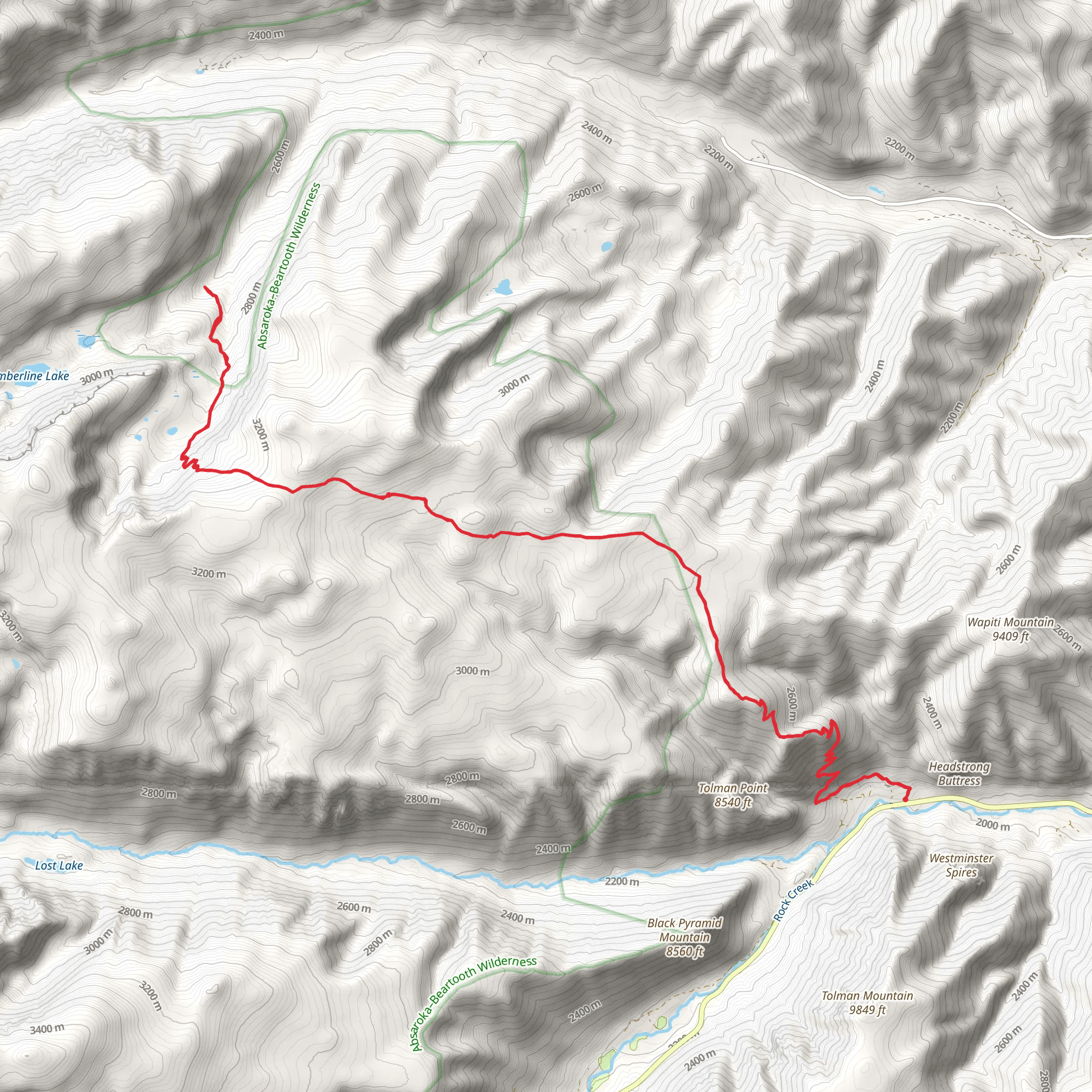 Bear Track Trail mobile static map