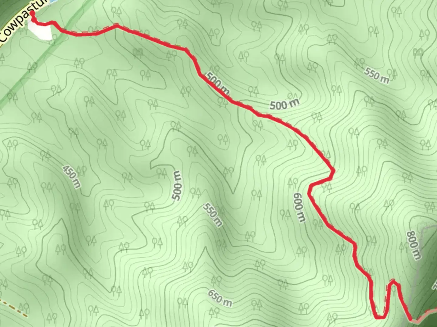 An image depicting the trail Crane Trail - Short and its surrounding area.