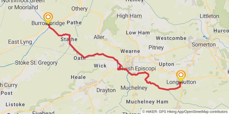 Macmillan Way West - Castle Cary to Barnstaple stage 2 Map