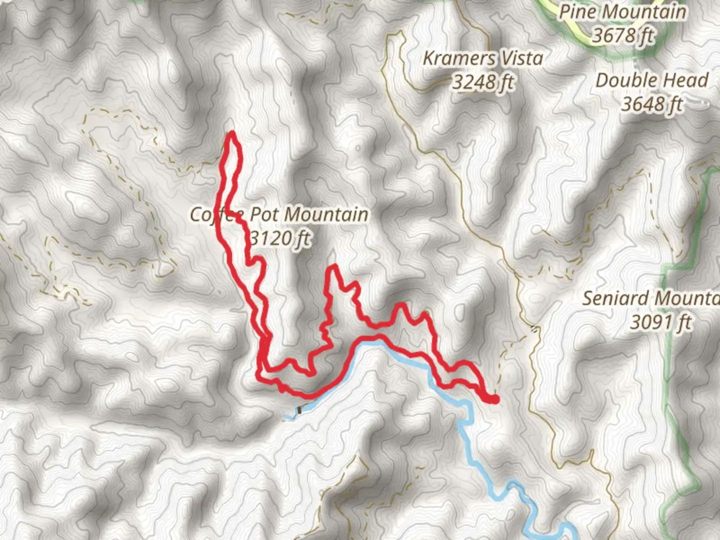 An image depicting the trail Fletcher Creek Trail and Fletcher Creek Road Loop and its surrounding area.