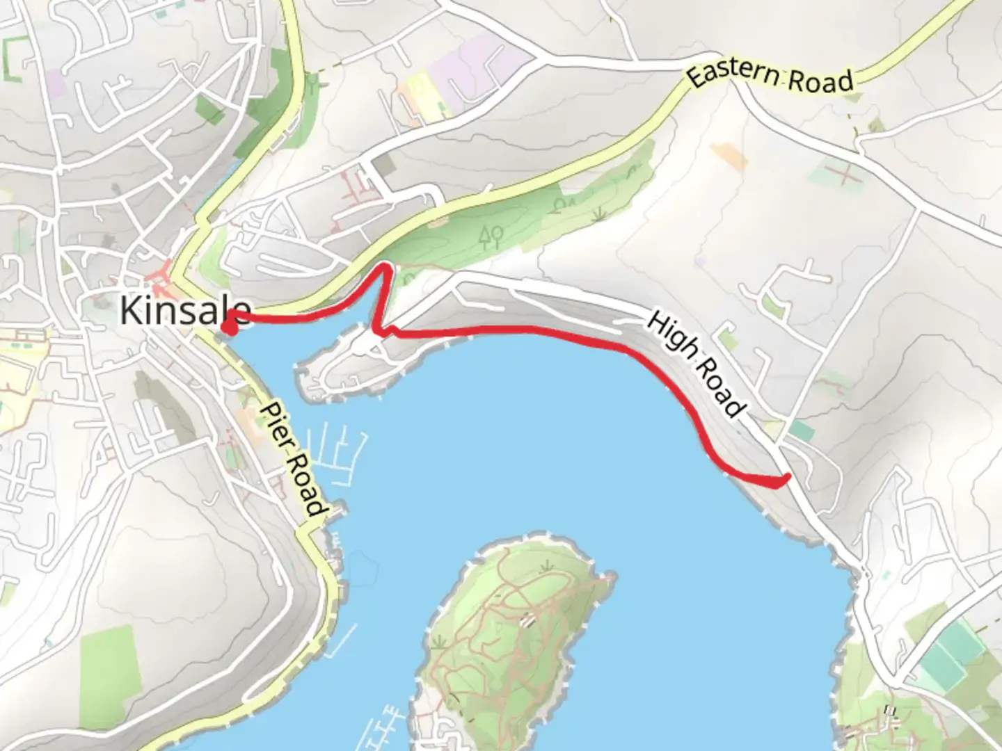 An image depicting the trail Scilly Walk - Kinsale and its surrounding area.