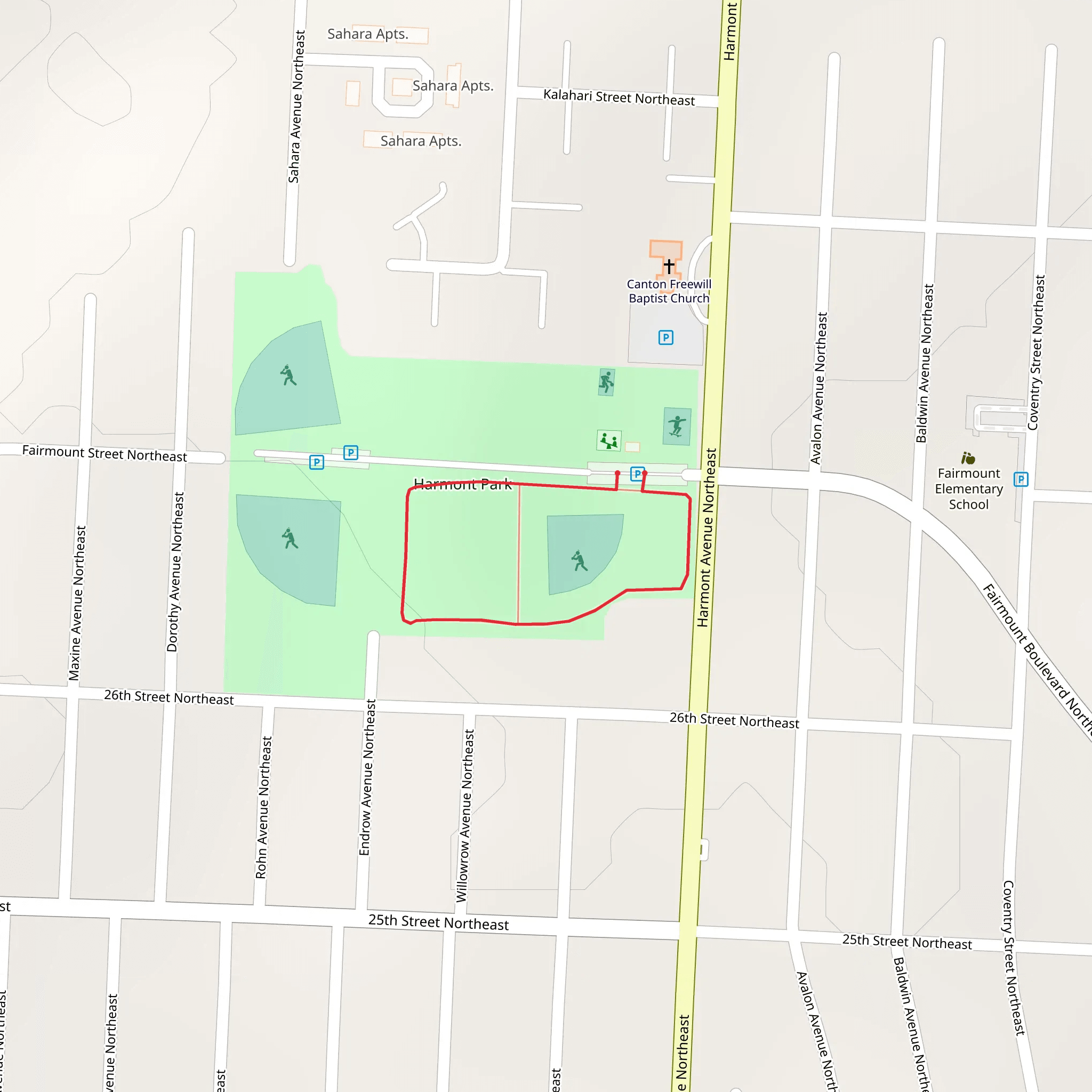 Harmont Park Loop mobile static map