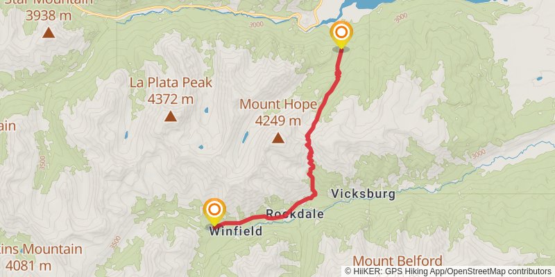 Continental Divide Trail - Colorado stage 35 Map