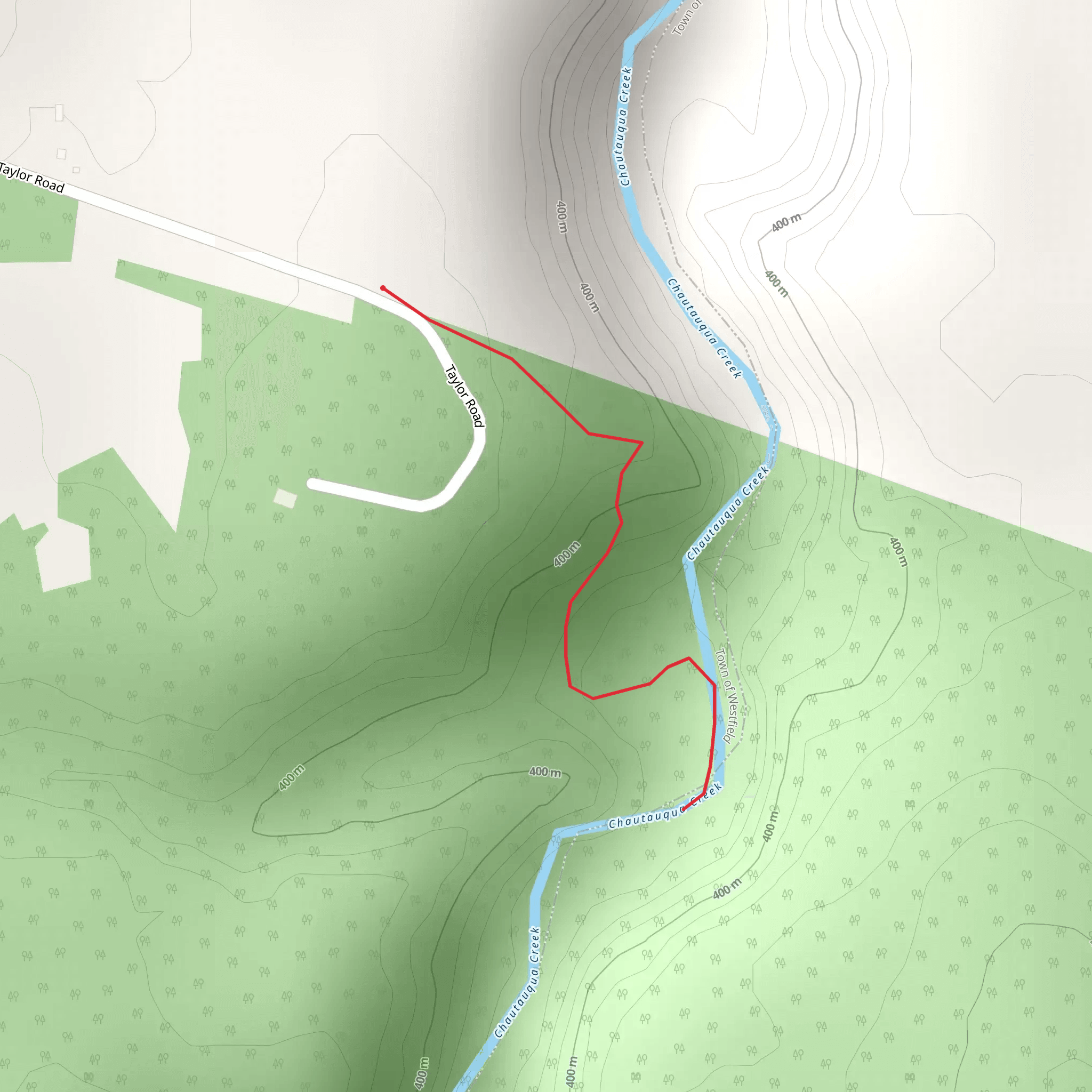 Chautauqua Creek from Taylor Road mobile static map