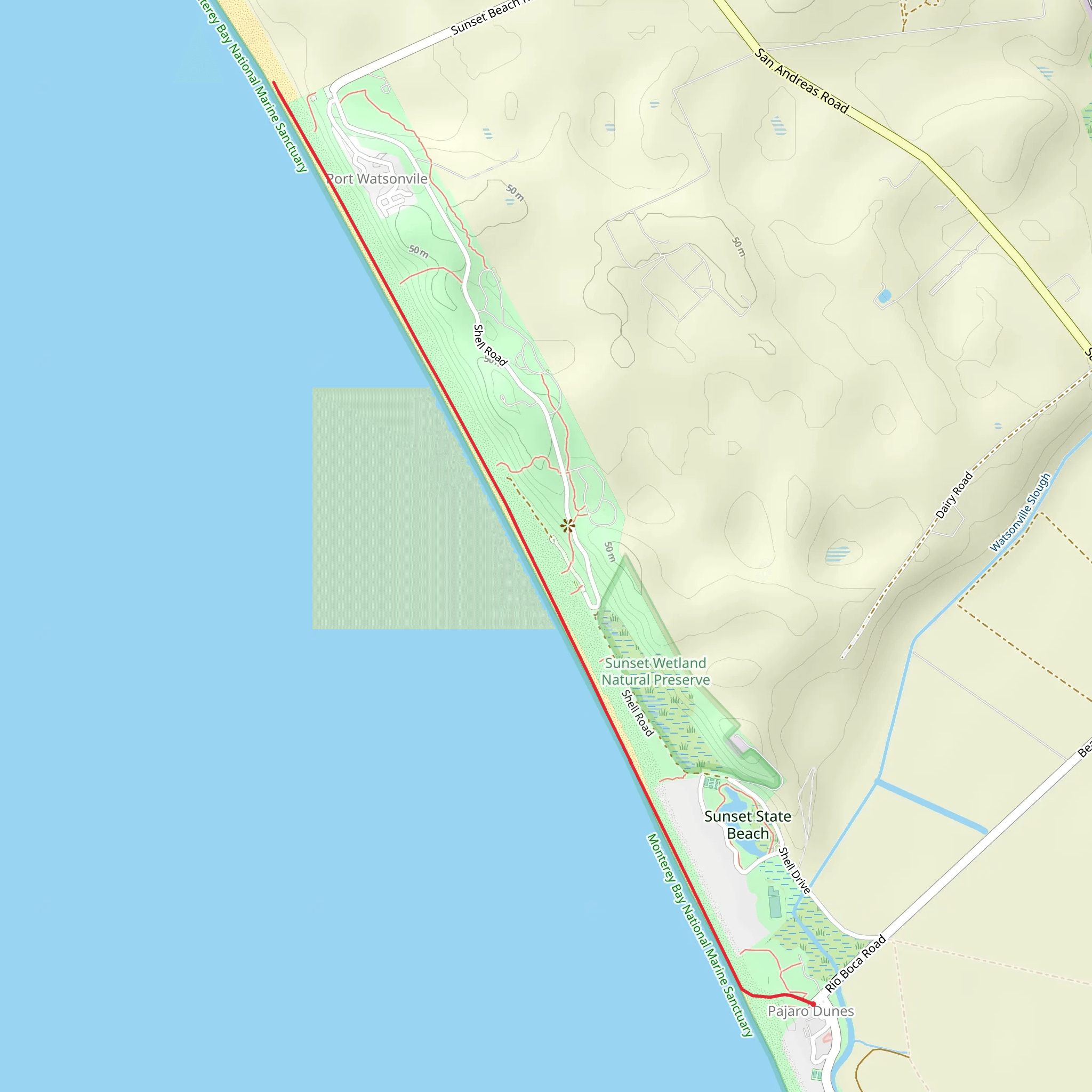 Sunset Beach Walk mobile static map