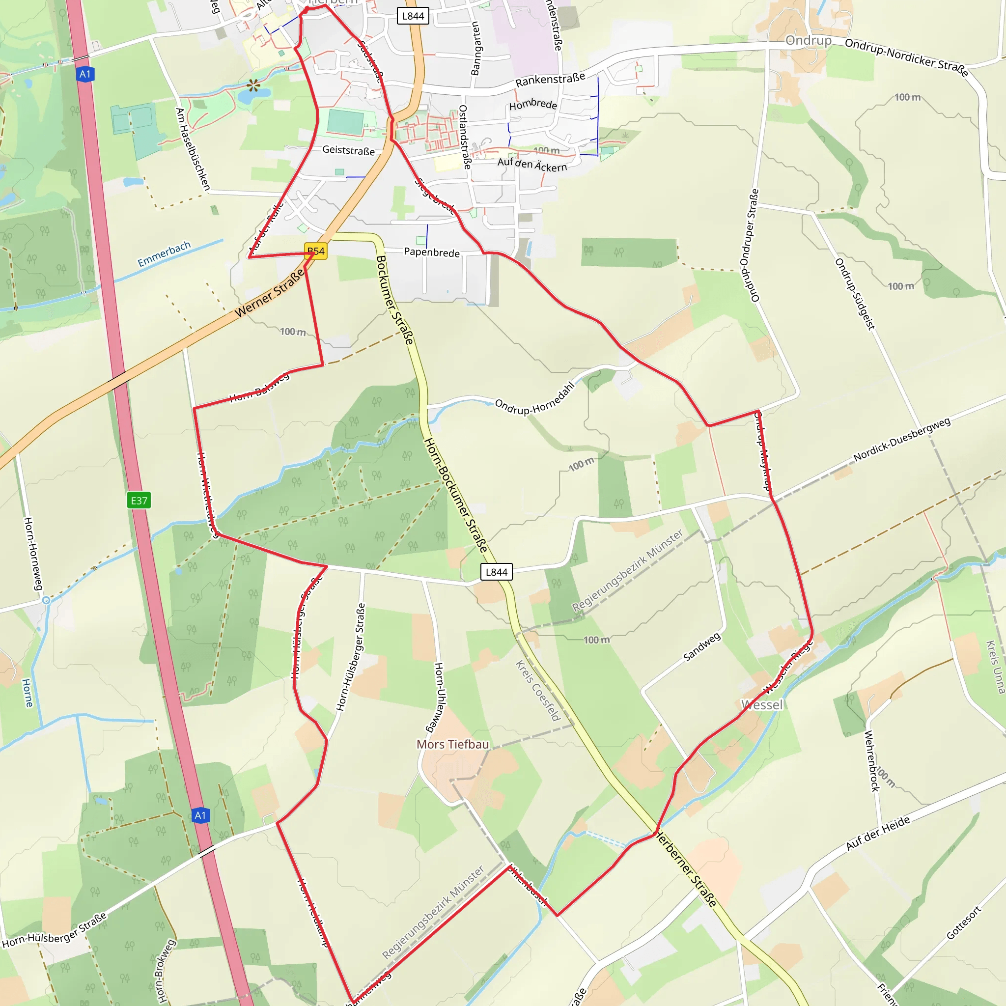 Herbern Rundweg mobile static map