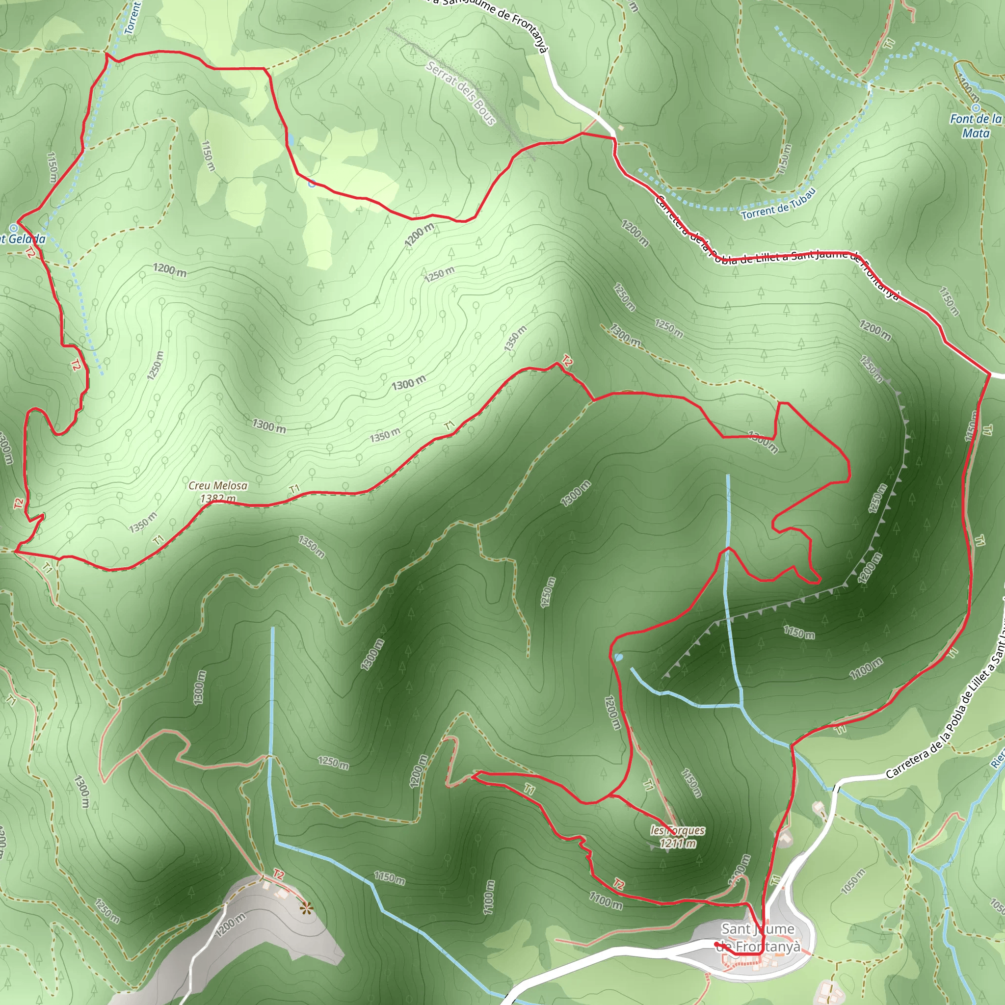 Sant Jaume de Frontanya PR C 51 mobile static map