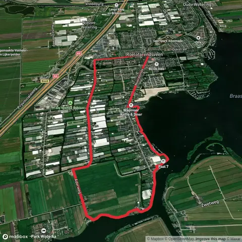 Braassemermeer via Zuidkade and Flora Weg