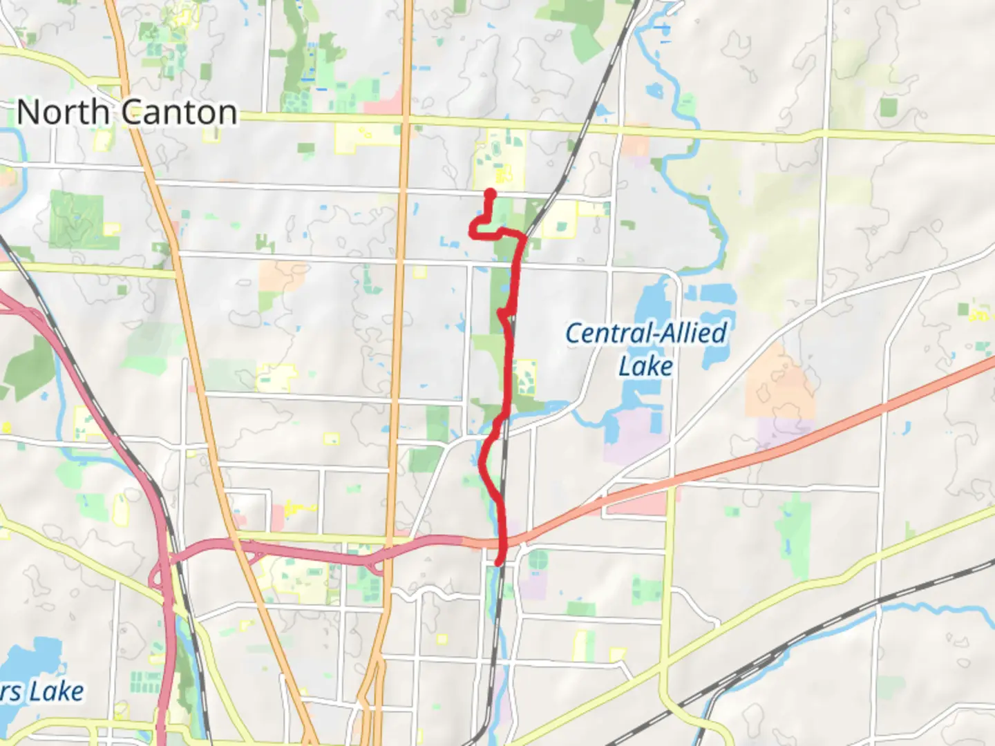 An image depicting the trail Middle Branch Trail and its surrounding area.