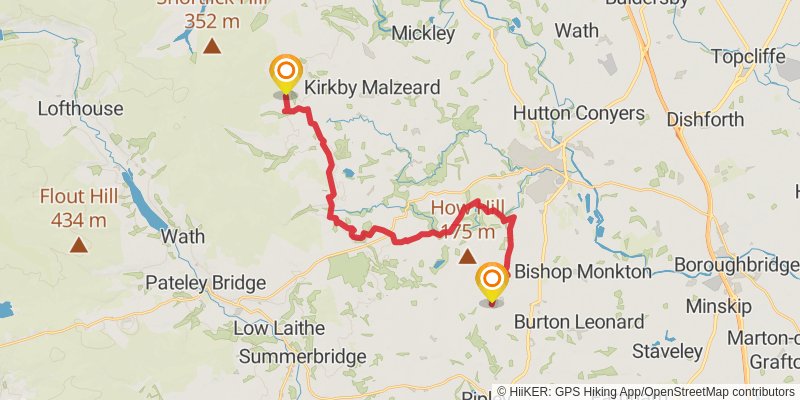 Ripon Rowel Walk stage 2 Map