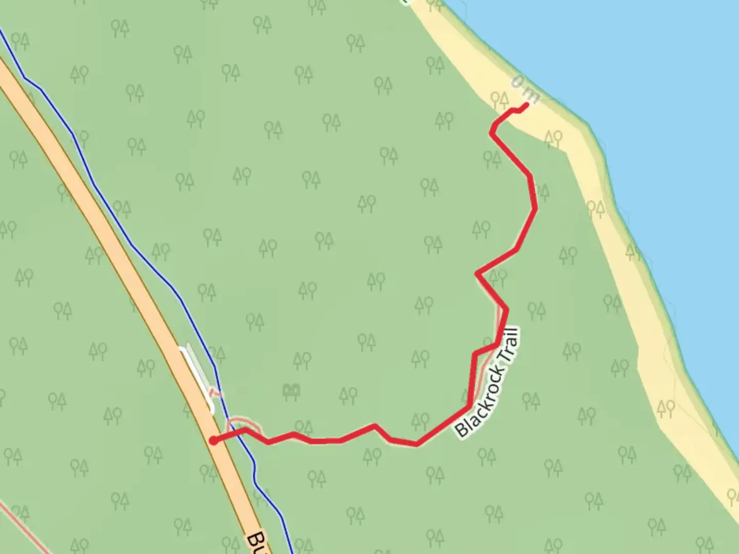 An image depicting the trail Blackrock Trail and its surrounding area.