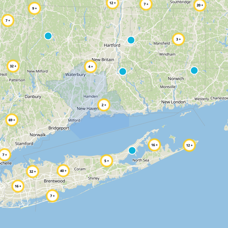 New Haven County Static Map