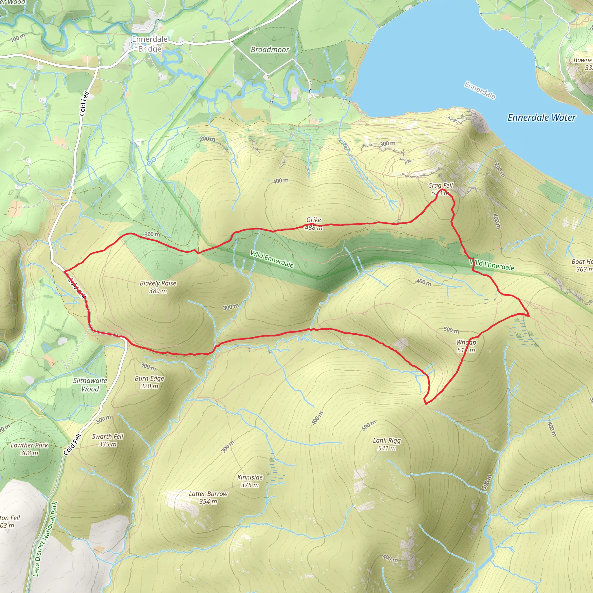 Grike, Grike Fell and Whoap Loop mobile static map