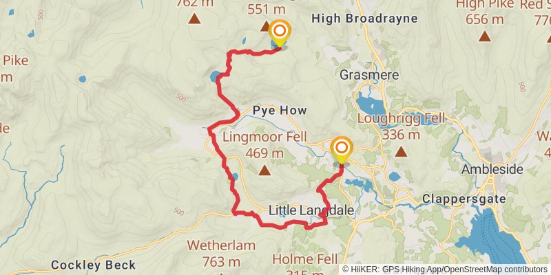 Wordsworth Memorial Way stage 10 Map