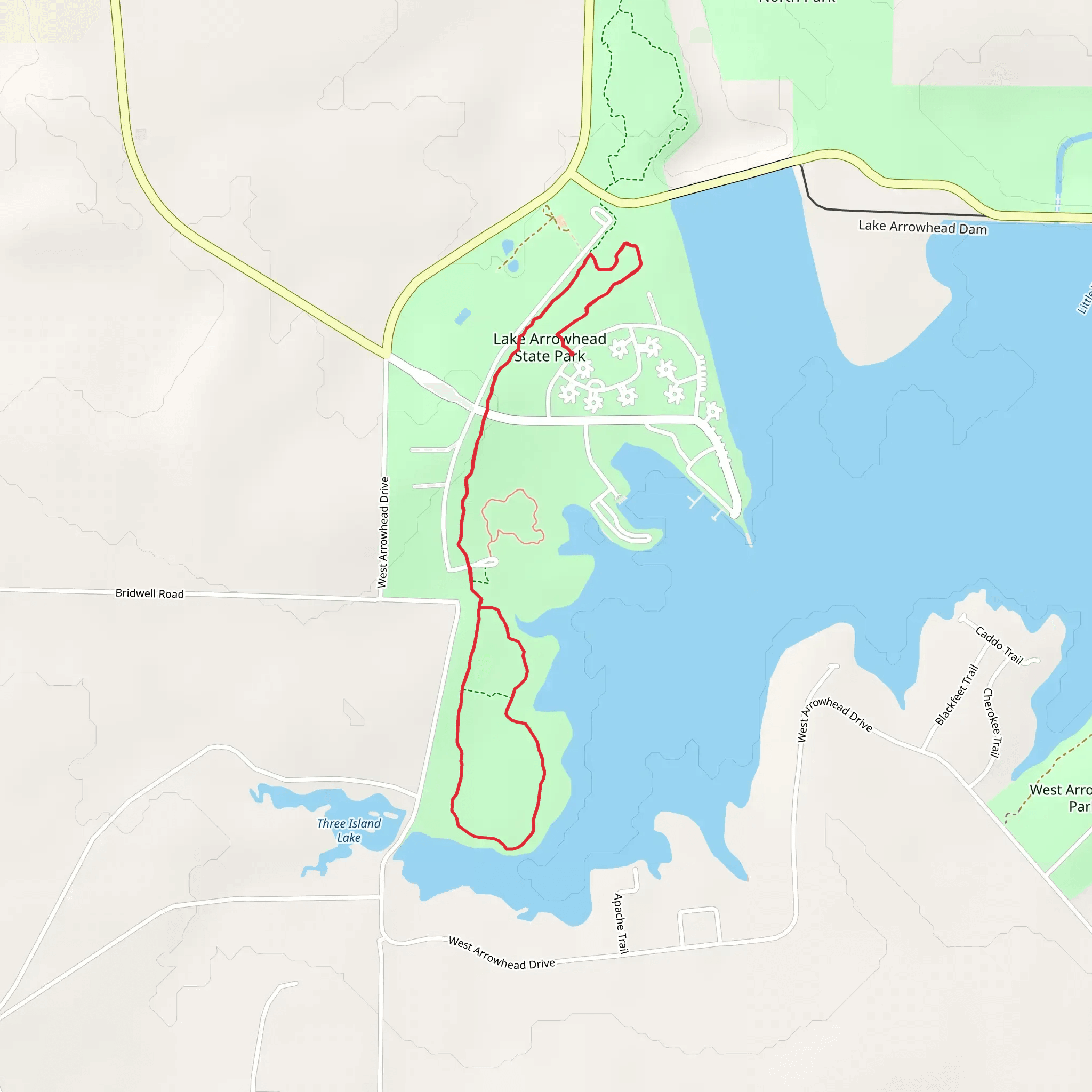 Mesquite Ridge Trail and Onion Creek Loop Trail mobile static map
