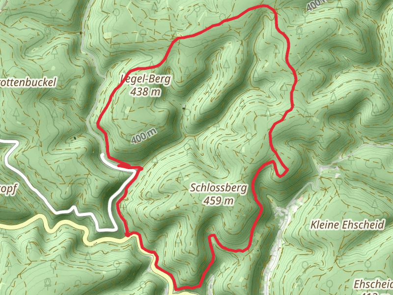 Legelpfad and Schlossberg Weg mobile static map