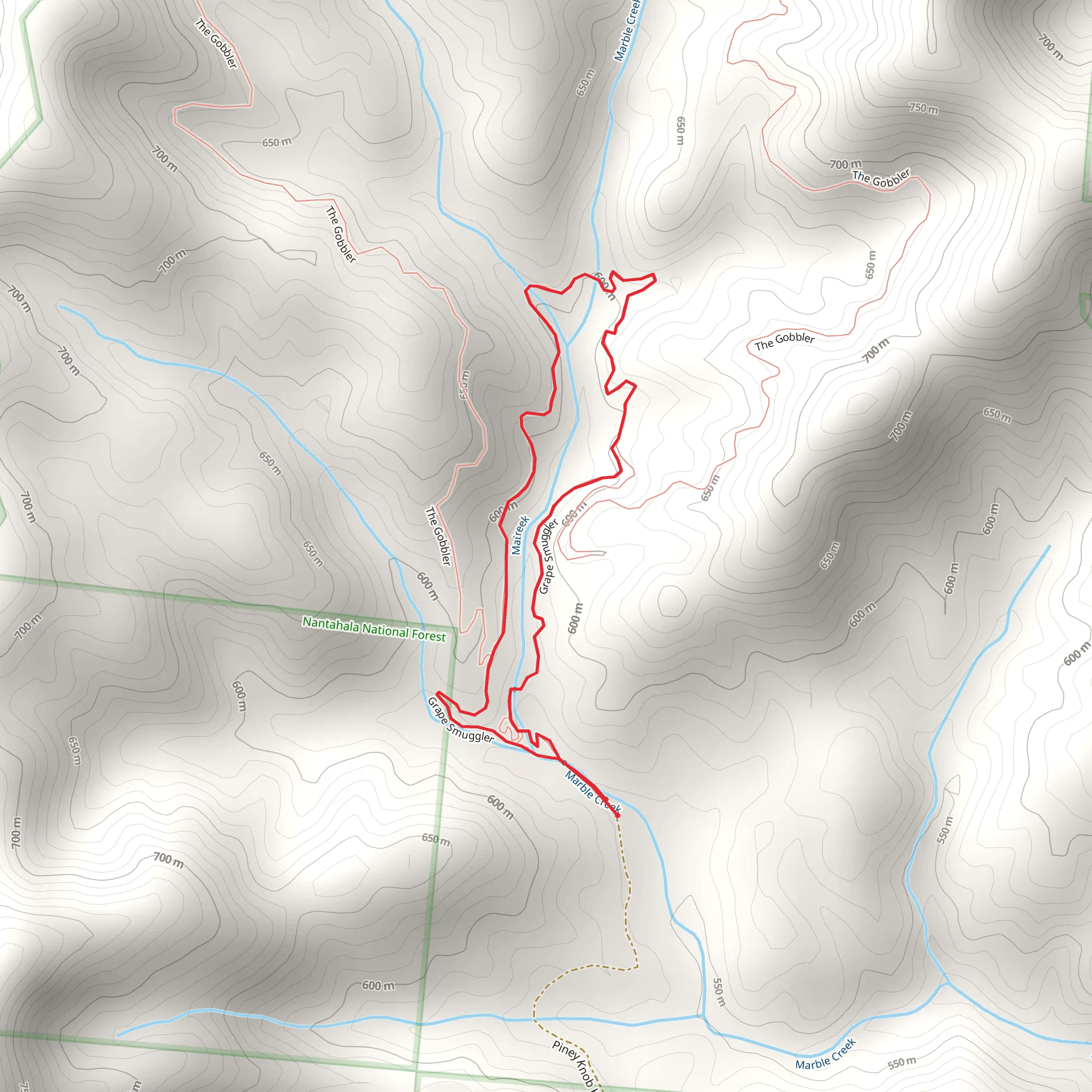 Grape Smuggler Loop mobile static map