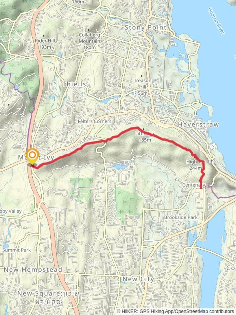 An image depicting the trail Mount Ivy to Centenary via Long Path Trail and its surrounding area.