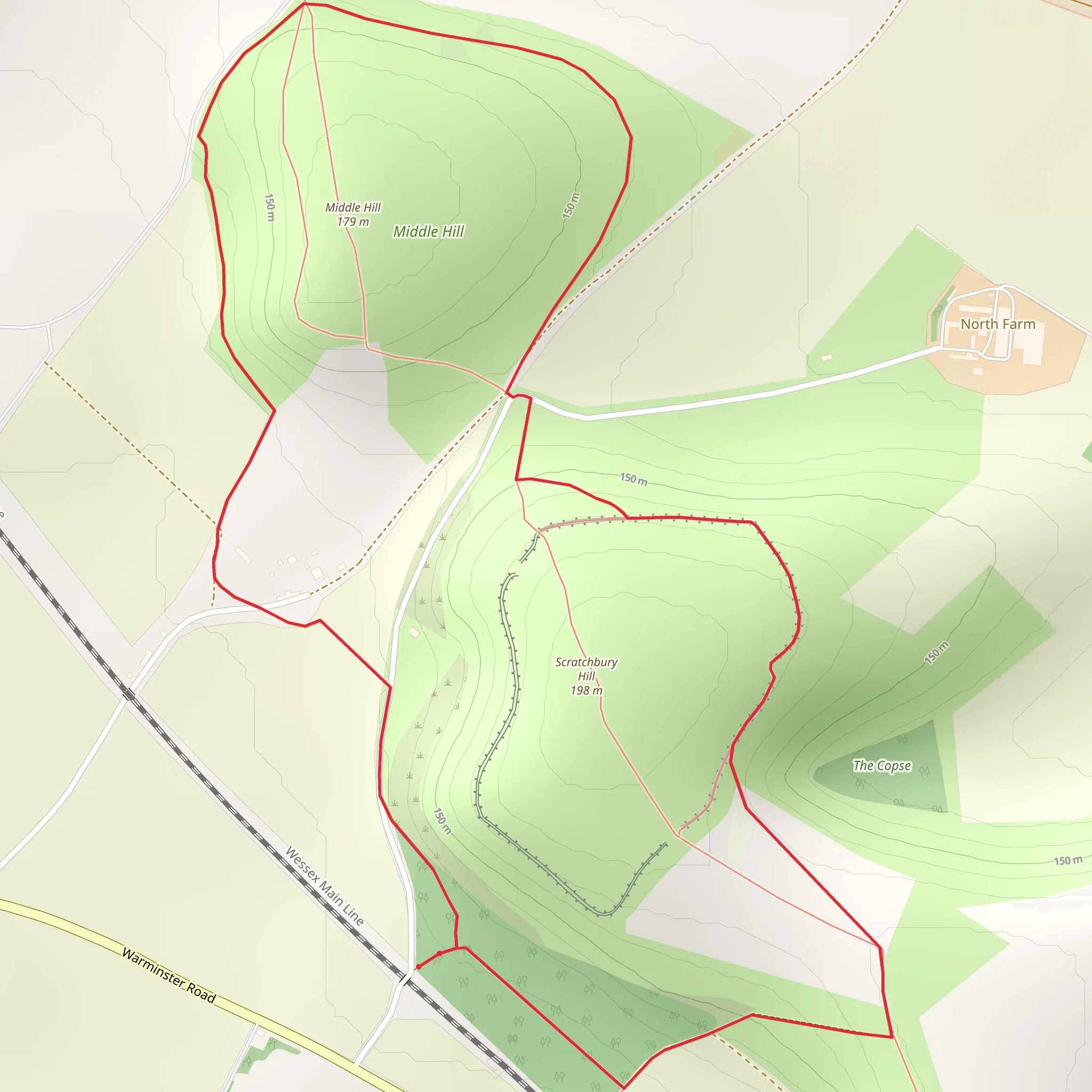 Tumulus and Tumulus Middle Hill Loop mobile static map
