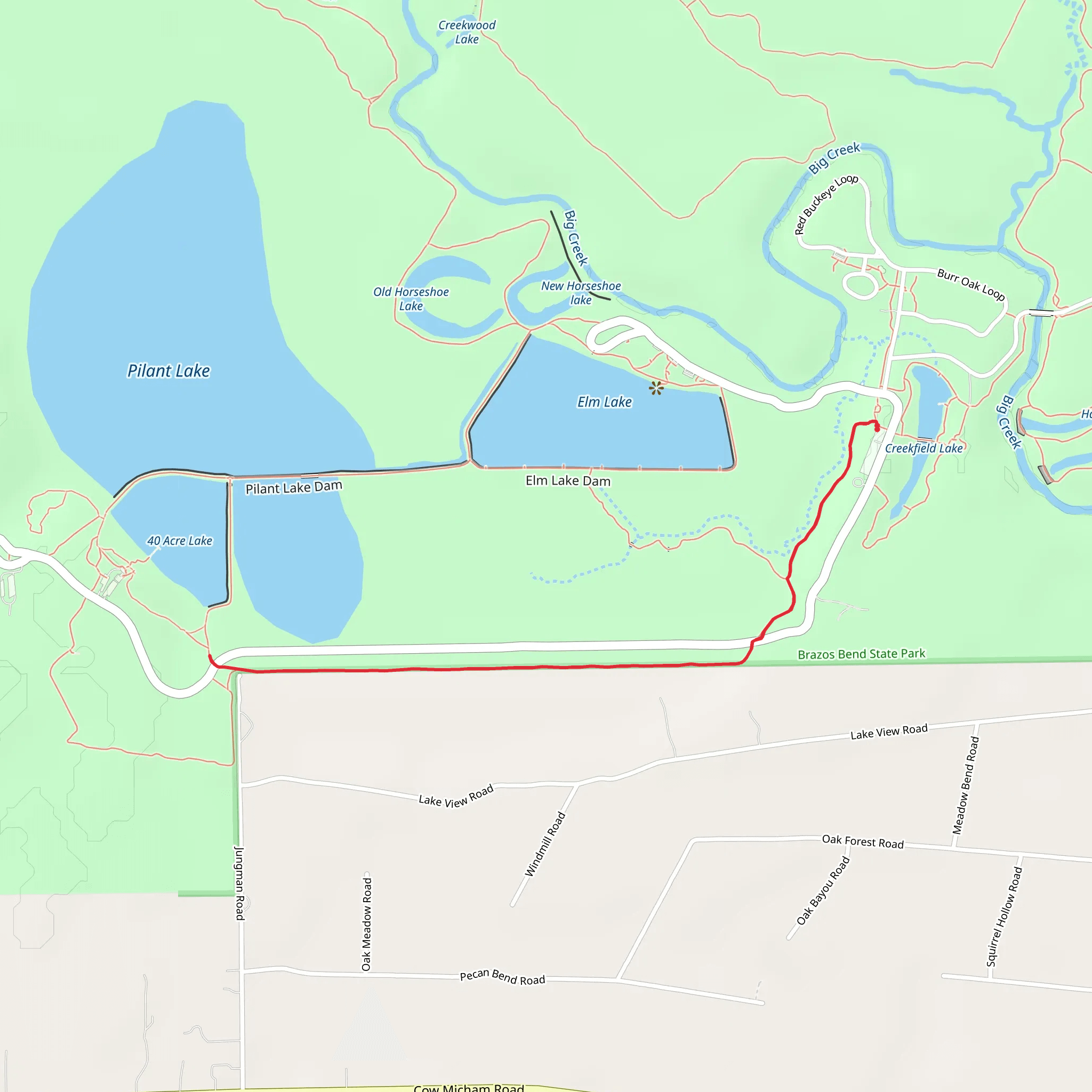 Live Oak Trail via Pilant Slough Trail mobile static map
